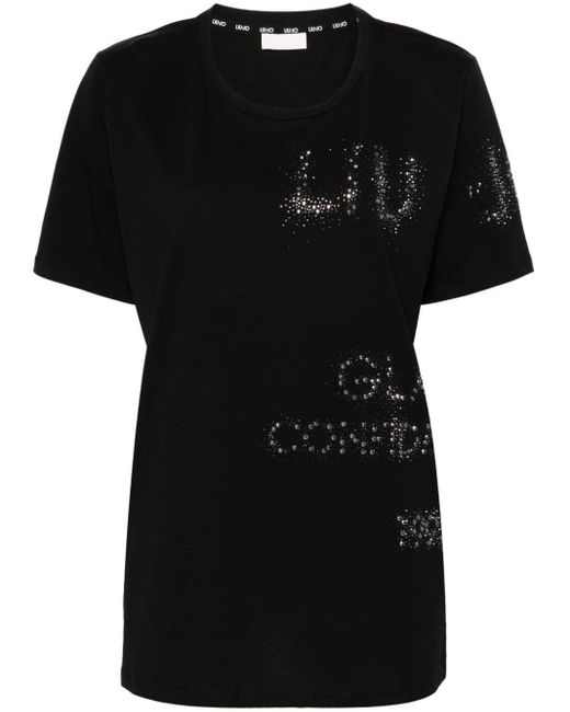 Liu Jo Black Hemd mit Kristallen