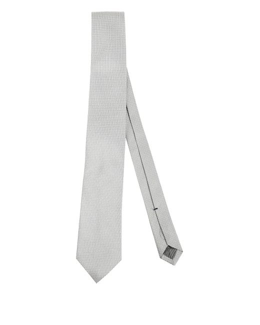 Errico Formicola White Patterned Silk Tie for men