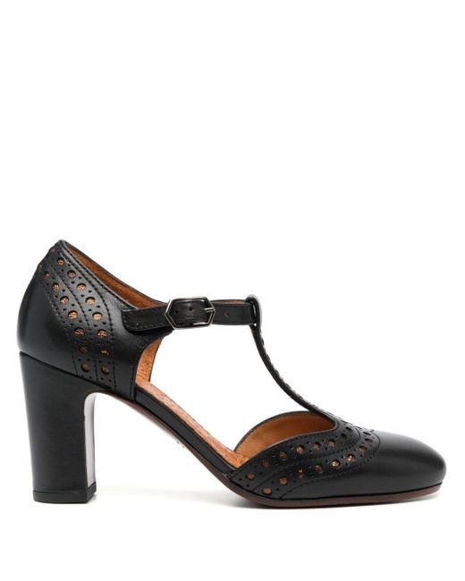 Chie Mihara Black Wante 90mm Leather Pumps