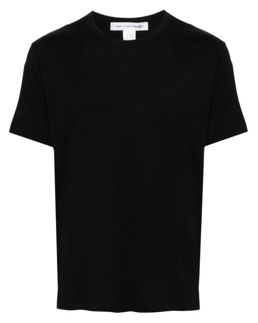 メンズ Comme des Garçons パネル Tシャツ Black