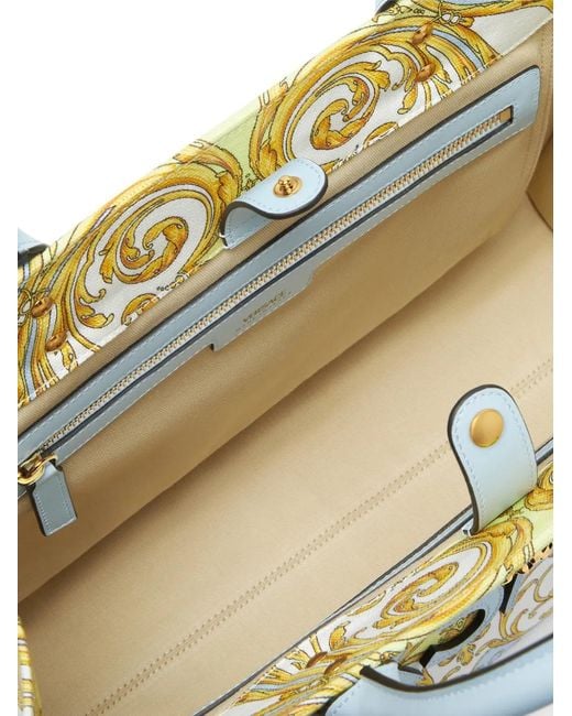 Versace Metallic Medusa Barocco-Print Tote Bag