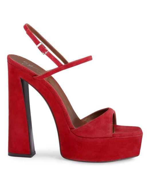 Giuseppe Zanotti Red 145Mm Sylvy Sandals