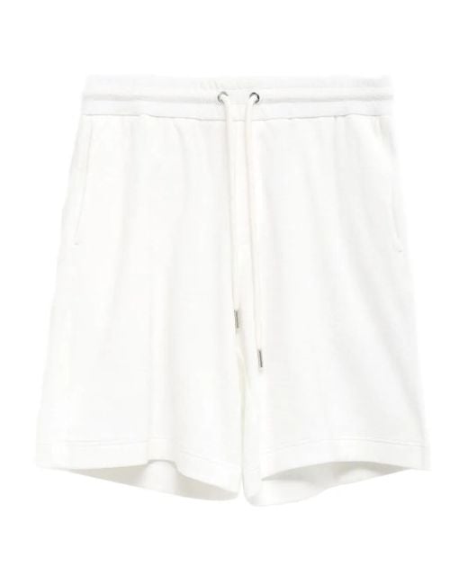 Moncler White Terry-Cloth Shorts for men