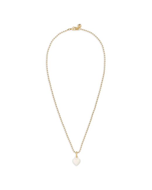 Roxanne Assoulin White Itsy Bitsy Heart-Charm Necklace