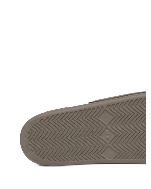 MCM Gray Claquettes We The Best Ultrasuede