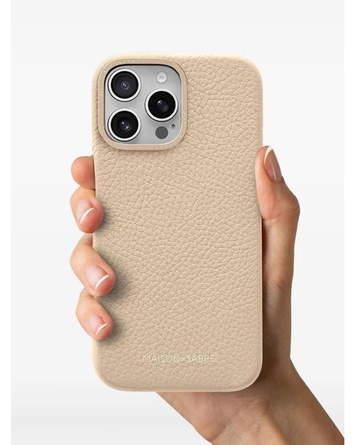 Maison De Sabre Natural Leather Iphone 16 Pro Max Phone Case