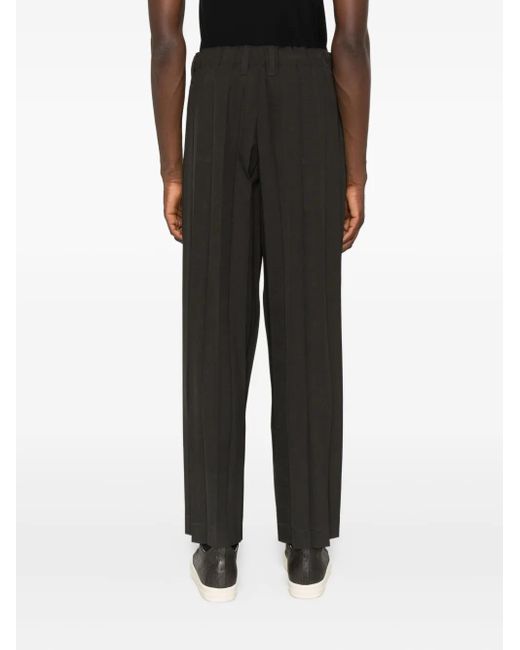 Homme Plissé Issey Miyake Black Pleated Trousers for men