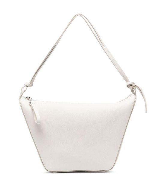 Loewe White Mini Hammock Hobo Leather Shoulder Bag