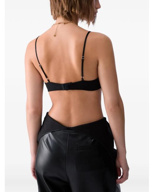 Liu Jo Black Tulle Top With Jewel Embroidery