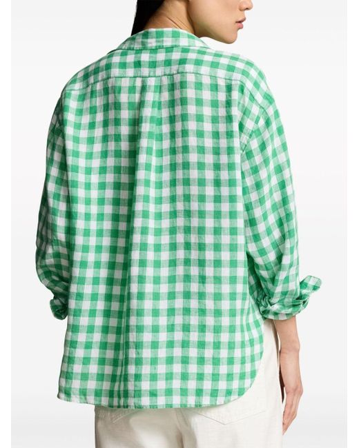 Chemise en lin à carreaux vichy Polo Ralph Lauren en coloris Green