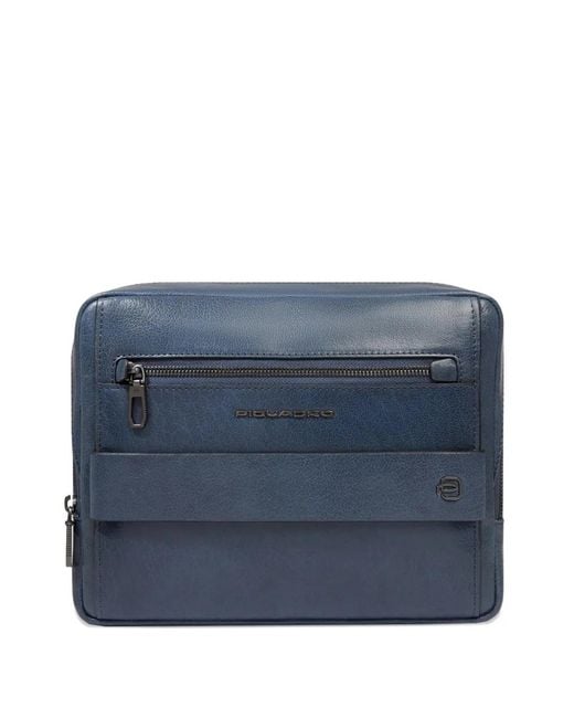 Piquadro Blue Zip Laptop Bag