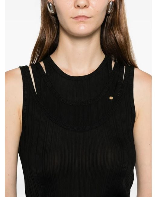 Viktor & Rolf Black Cut-Out Tank Top