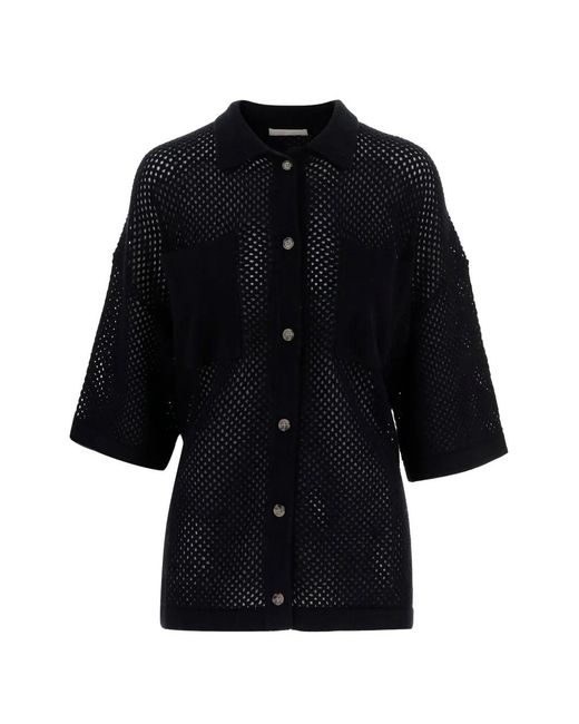 Allude Black Openwork Cardigan