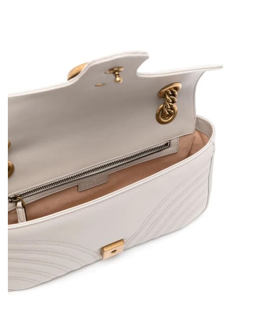 Gucci Gg Marmont Kleine Schoudertas in het Natural