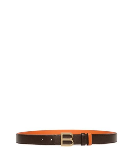 Bally White B Twist Reversible Belt