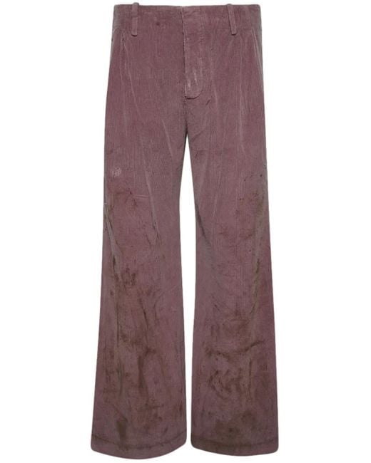 Enfants Riches Deprimes Purple Wide-Leg Corduroy Trousers for men