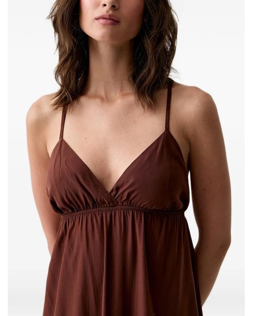 Benetton Brown Criss-Cross Back Maxi Dress