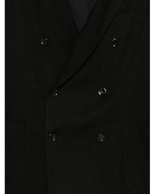 Lardini Black Double-Breasted Jacket for men