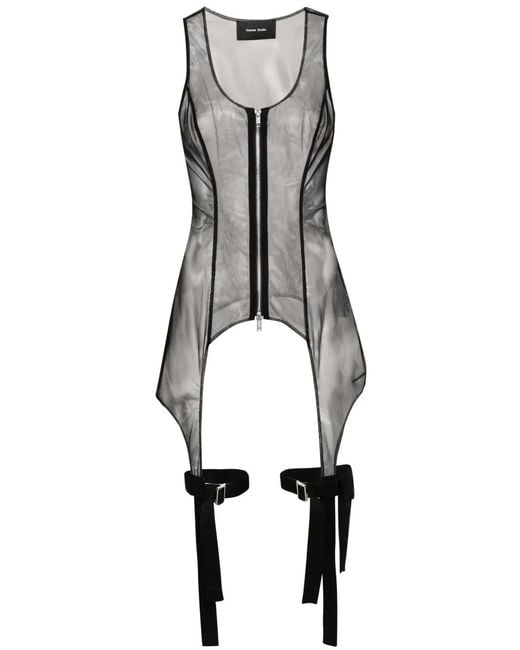 Simone Rocha Black Sleeveless Sheer Top