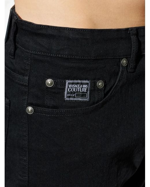 Versace Jeans Couture Black Logo Patch Jeans for men