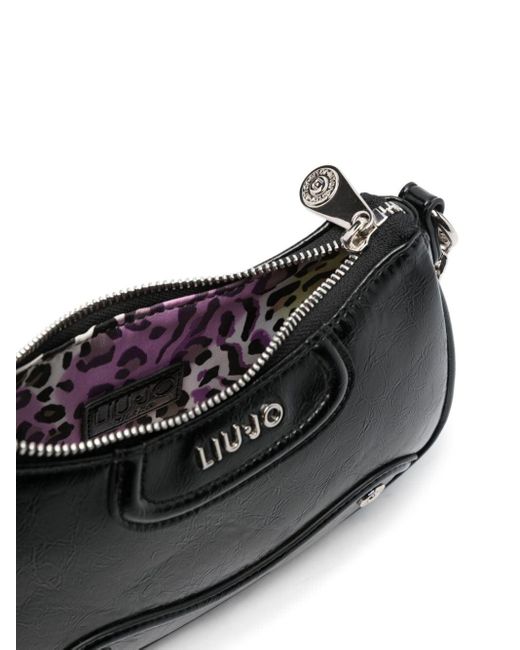 Liu Jo Black Logo-lettering Shoulder Bag