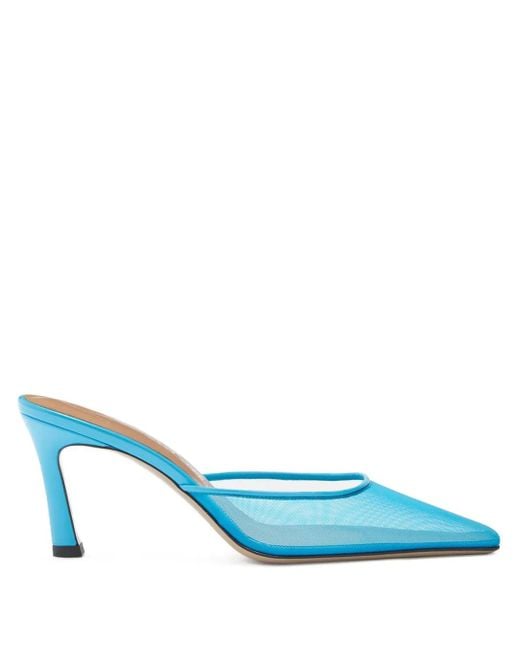 The Attico Blue Juno Mules