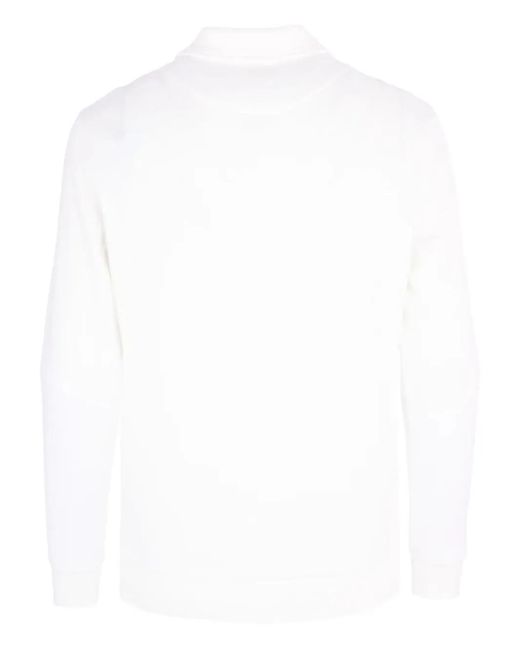 Eleventy White Zip-Up Collared Shirt Jacket for men