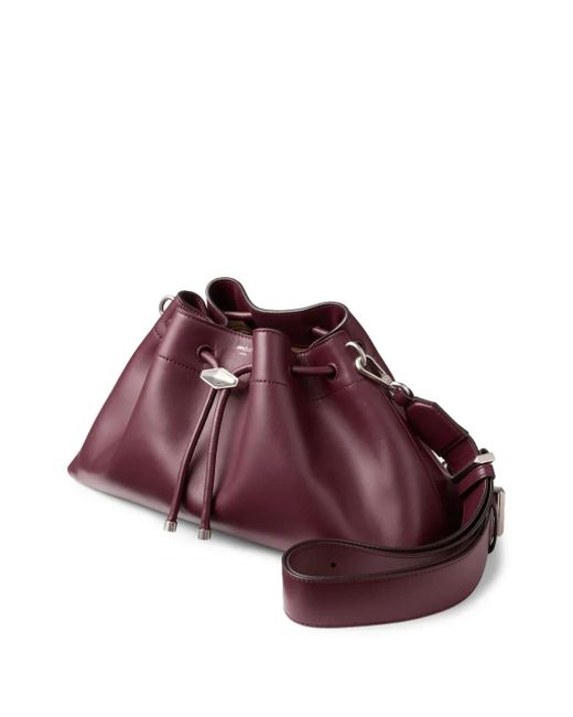 Jimmy Choo Purple Cinch M Bucket Bag