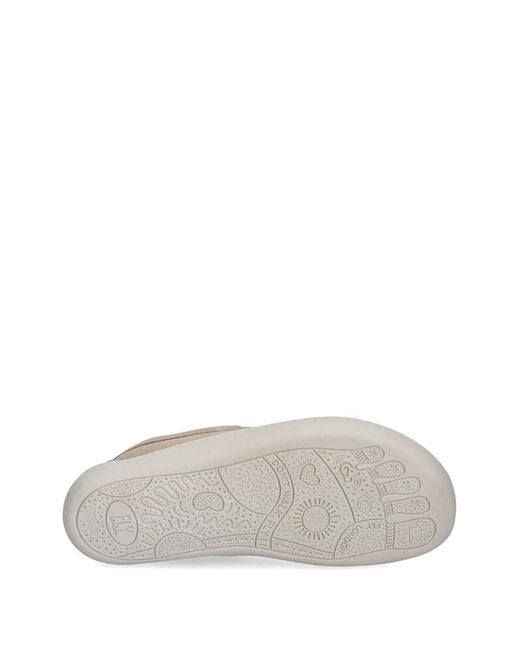 Fly London White Suede Lace-Up Loafers