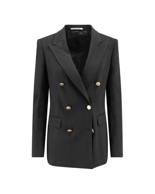 Tagliatore Black Blazer À Boutonnière