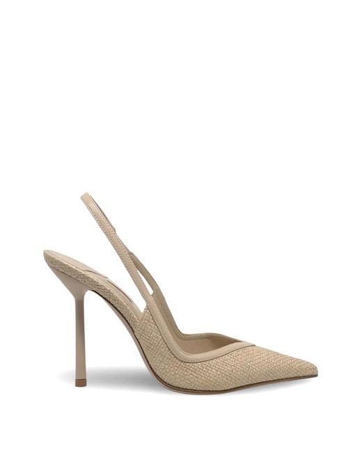 Le Silla White Woven Point Toe Pumps