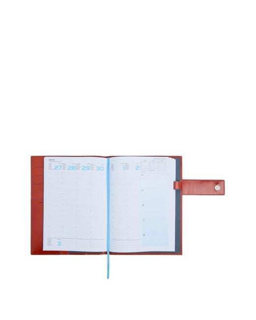 Piquadro Red Agenda En Cuir