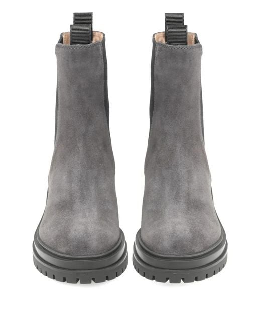 Gianvito Rossi Black 40Mm Chester Lug-Sole Chelsea Boots