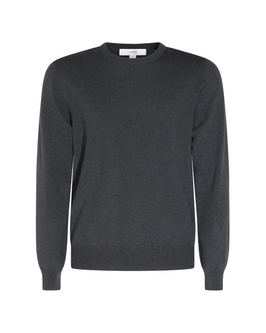 Malo Blue Crew-Neck Cashmere Sweater for men