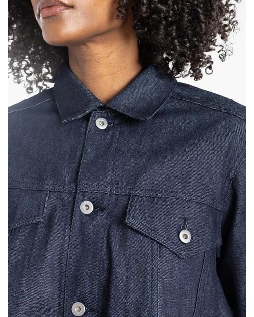 COMME DES GARÇON BLACK Blue A-Line Denim Jacket