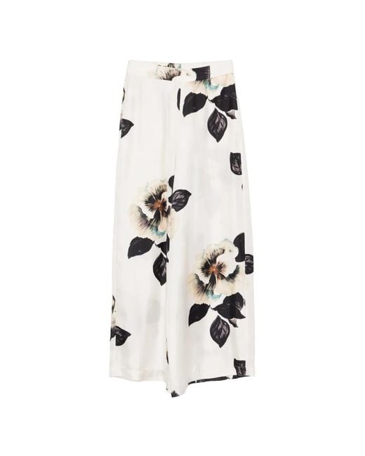 Antonio Marras White Floral-Print Trousers
