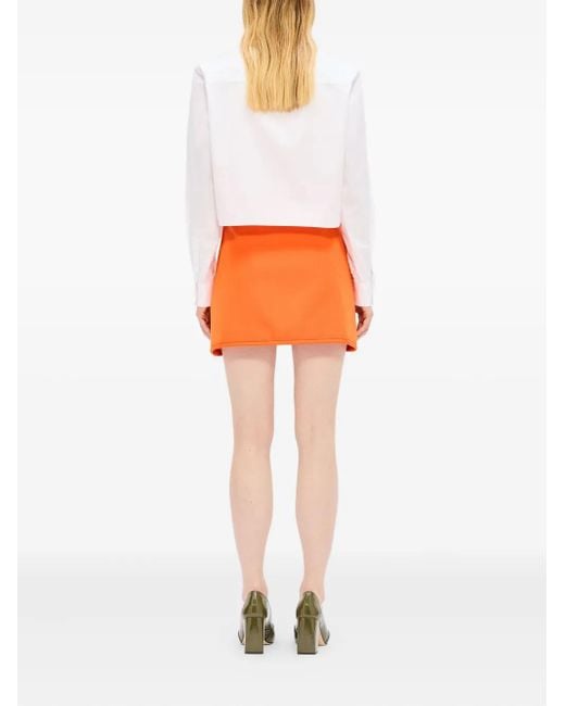 Minigonna Con Bottoni di MSGM in Orange