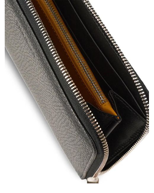 Doucal's Black Leather Continental Wallet for men