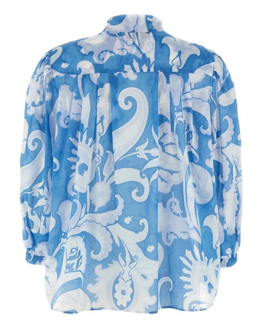 Etro Blue Stylish Top For Any Occasion
