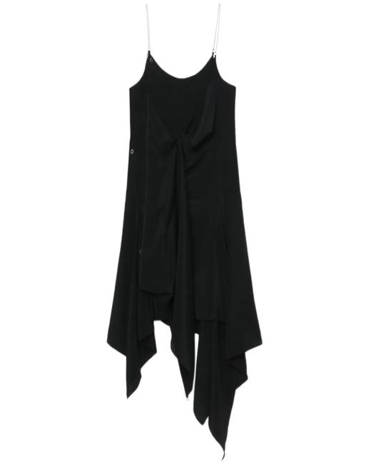Kiko Kostadinov Black Twist-Detail Asymmetric Minidress