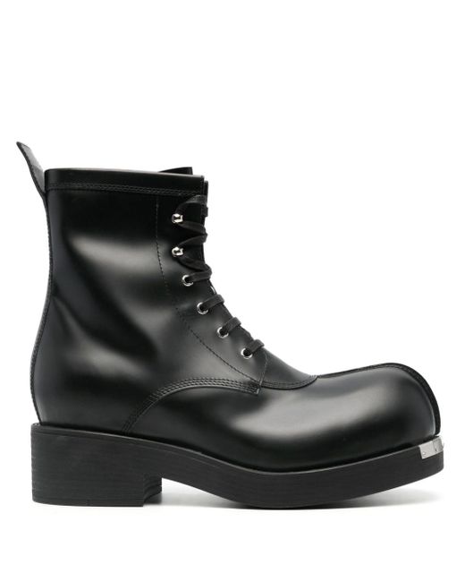 MM6 by Maison Martin Margiela Black Lace-up Ankle Boots for men