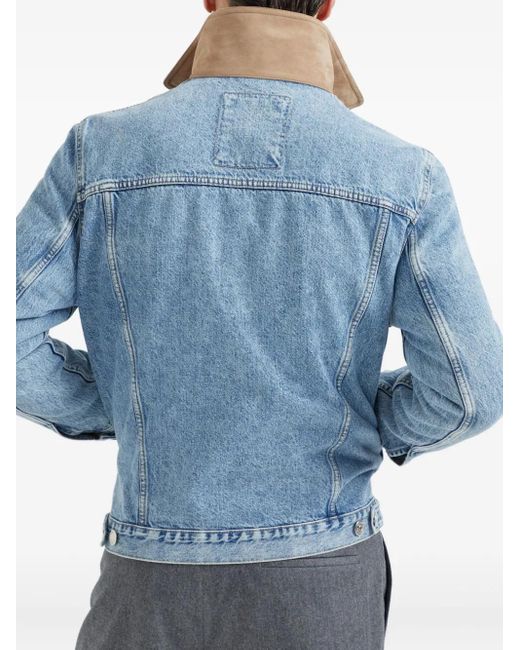 Brunello Cucinelli Denim Jack in het Blue voor heren