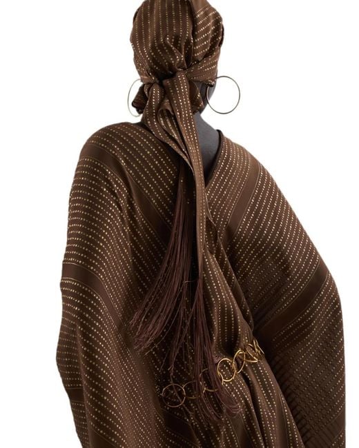 Taller Marmo Brown Casablanca Fringed Headscarf