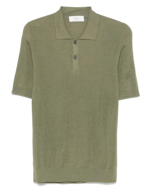 Mauro Ottaviani Green Knitted Polo Shirt for men