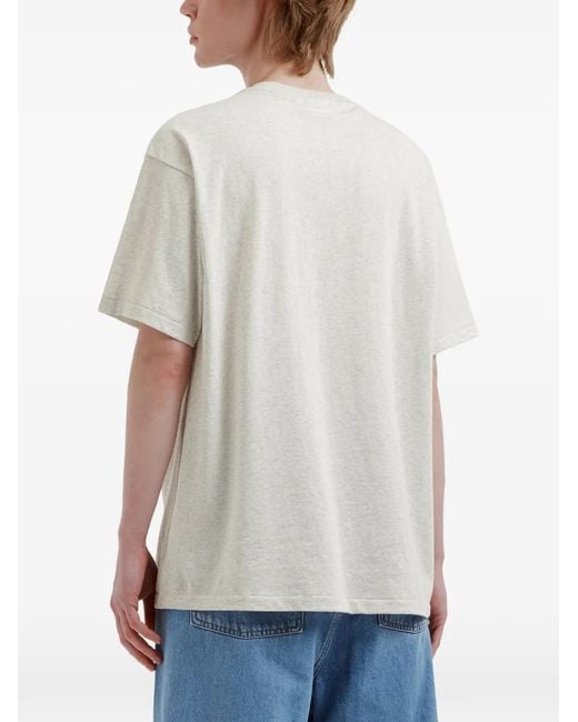 Chocoolate White Patch-Pocket Embroidered T-Shirt for men