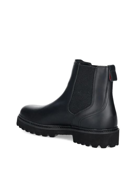 HUGO Black Chelsea Lug-Sole Boots for men