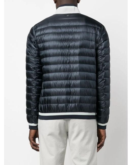 Herno Blue Zip-Up Padded Down Jacket for men
