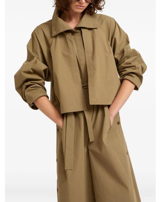 Yves Salomon Natural Oversized Cotton Coat
