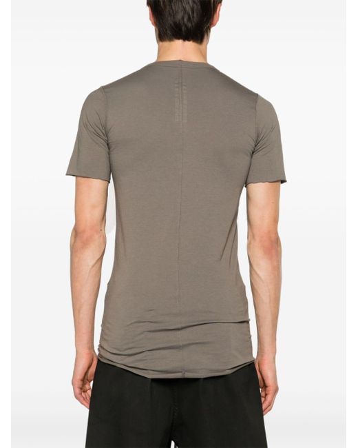 メンズ Rick Owens Basic オーガニックコットン Tシャツ Gray