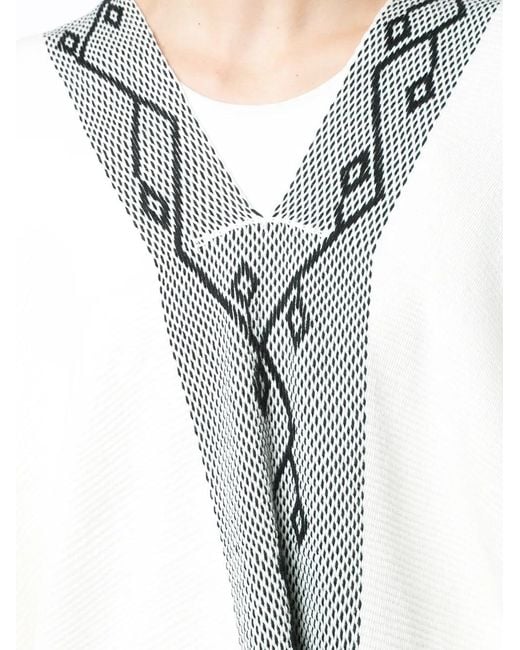 Poncho Copihue Voz de color White